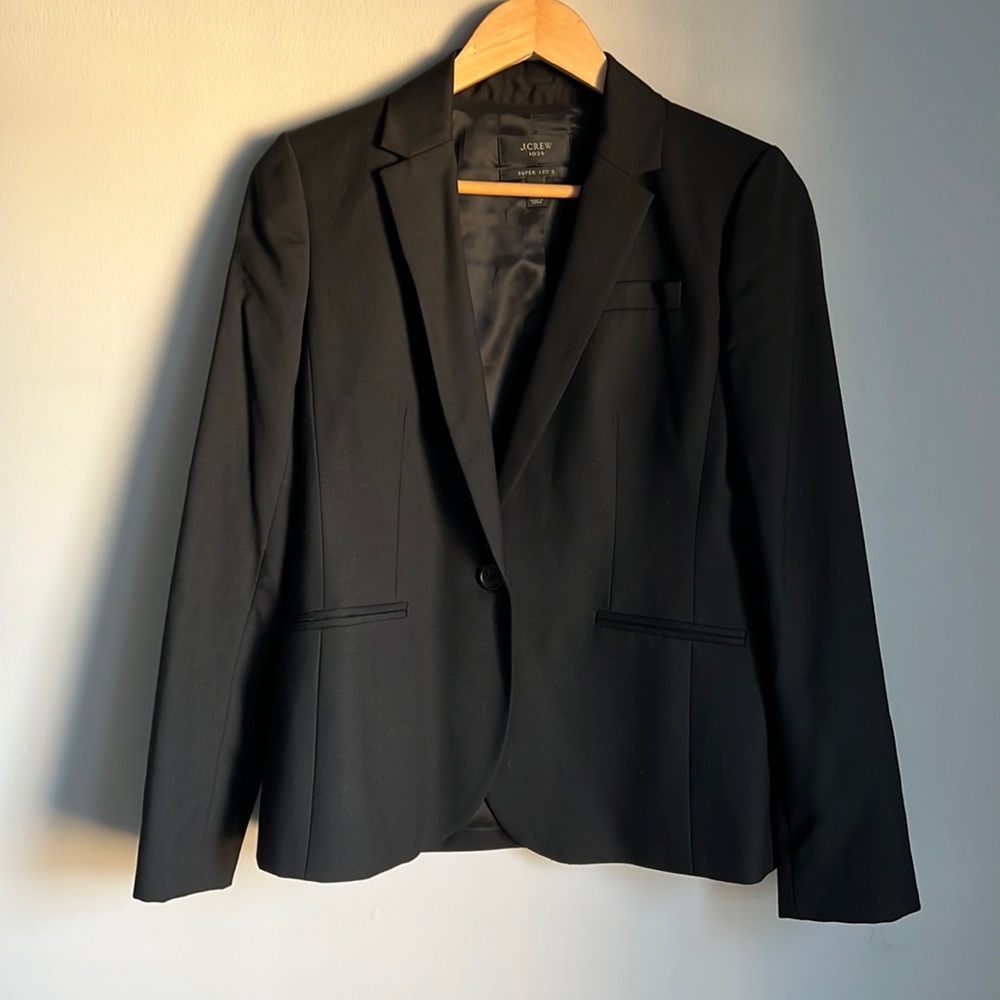 J. Crew || Black 1035 Campbell Super 120s Wool blazer - Picture 3 of 10